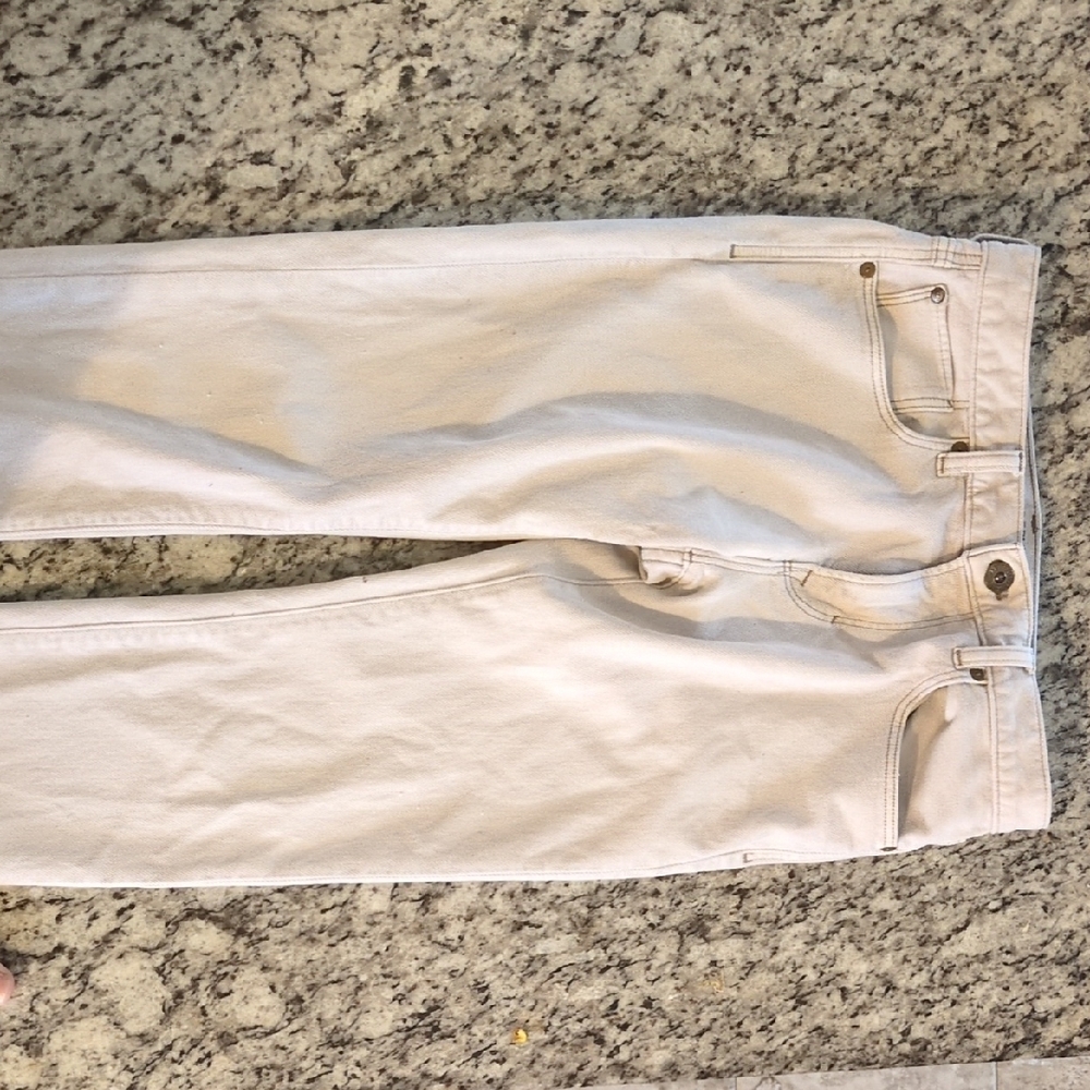 Banana Republic (The Traveler Mens Cream Denim Pants Slim Fit) S28x30